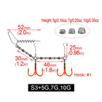 Nova Stinger Rig Kit – UV 2X Treble Hooks with Weighted Swivel for Pike & Bass Swimbaits