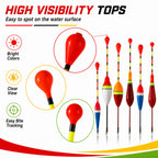 Assorted Fishing Floats Bobbers High Visibility Spring Bottom Bite Indicators for Freshwater Pond Lake River Fishing Tackle Kits Nova Fishing & Outdoors