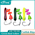 Nova Catfish Rigs – Pre-Tied Circle Hook Rigs with Float & Rattle Bead, 6/0-8/0