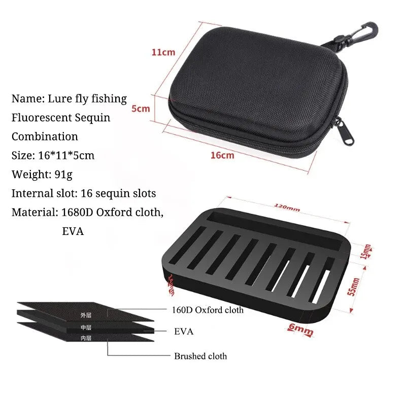 Portable Hard EVA Fly Fishing Lure and Hook Storage Case Nova Fishing & Outdoors