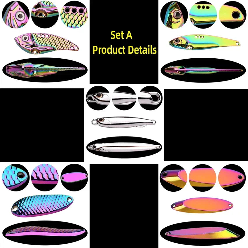 5-Piece Sinking Metal VIB Vibration Lure Set Nova Fishing & Outdoors