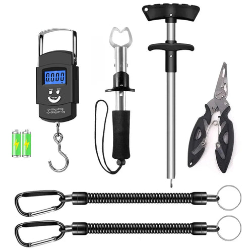 6-Piece Professional Fishing Tool Kit with Digital Scale 6Pcs set Nova Fishing & Outdoors