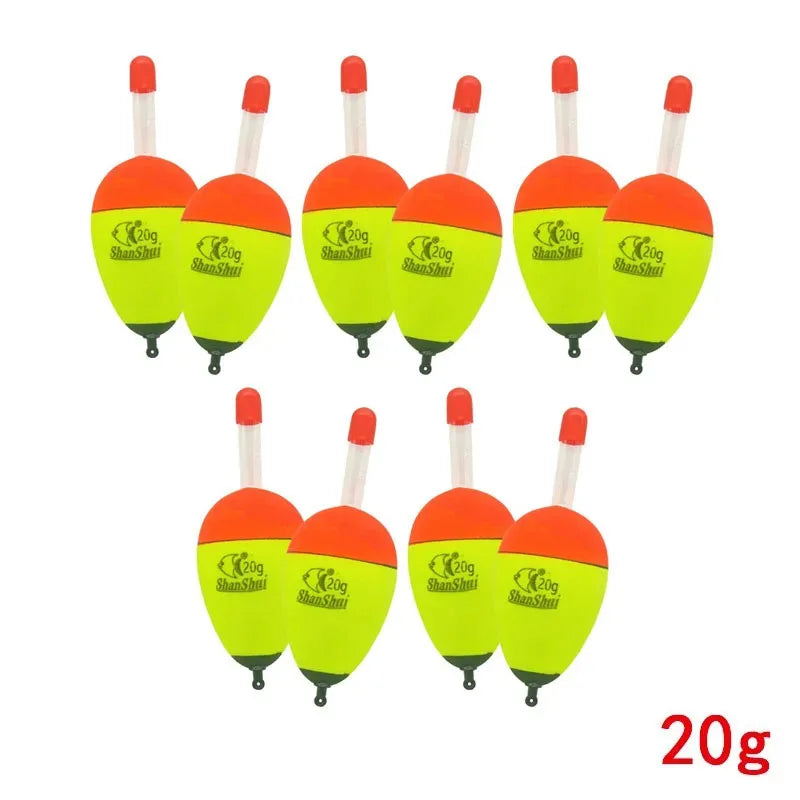 Hard-Body EVA Foam Floats – 10-Pack for Salt & Freshwater 10pcs Yellow 20g Nova Fishing & Outdoors