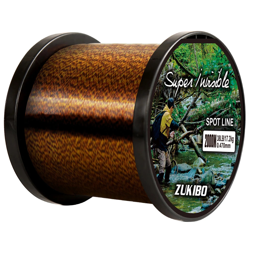 Professional Grade Invisible Spotted Line | 500m & 2000m Bulk Spools Gold Nova Fishing & Outdoors