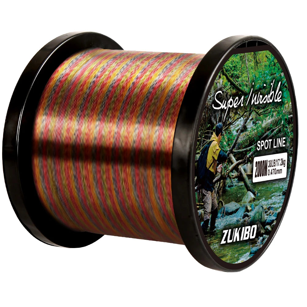 Professional Grade Invisible Spotted Line | 500m & 2000m Bulk Spools Seven Colors Nova Fishing & Outdoors