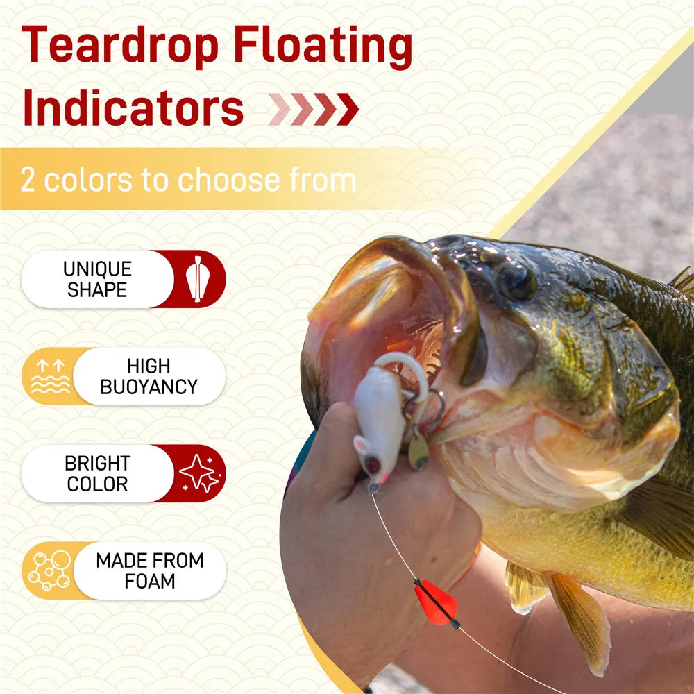 Nova Strike Indicators – Water-Drop Foam Floats for Fly Fishing & Trout (10-Pack)