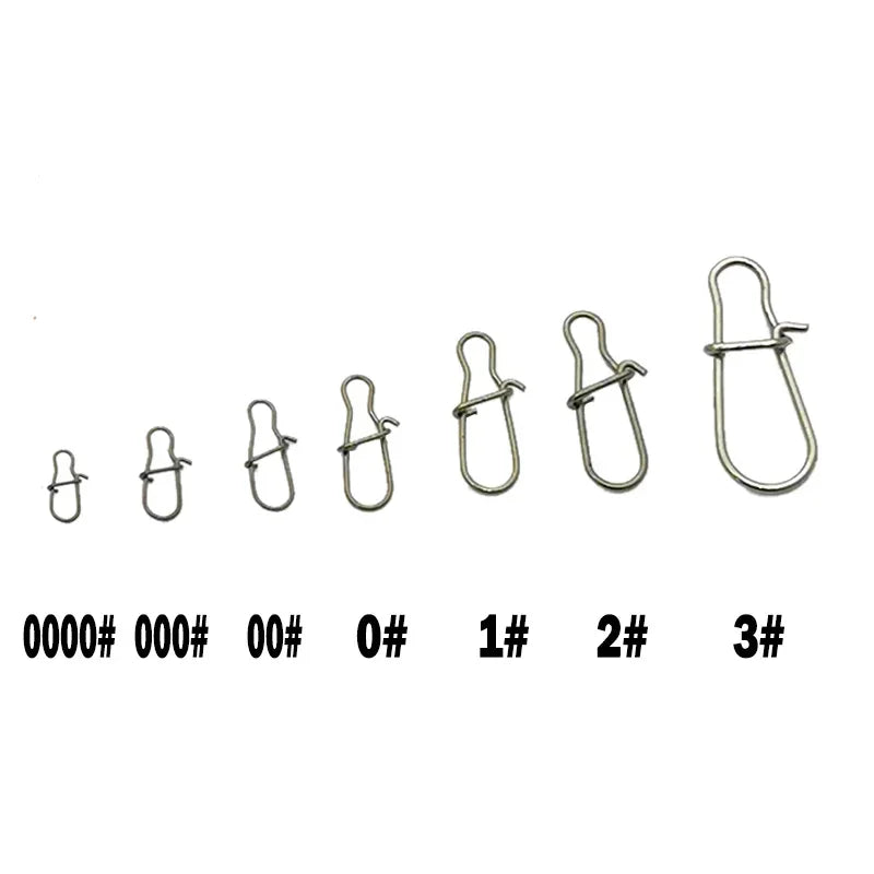 Nova Pin Swivels – Stainless Steel Rolling Swivel Lure Clips, Saltwater (50pc)