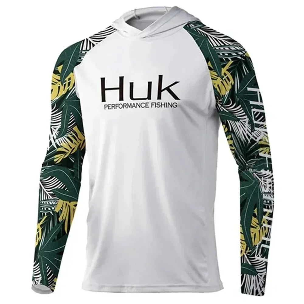Performance Fishing Hoodie – Men's UPF 50+ Long Sleeve UV Sun Protection Shirt for Outdoors & Angling