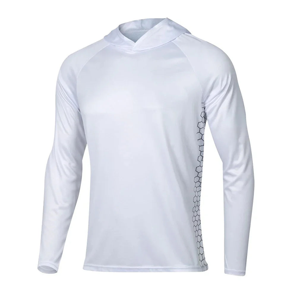 Nova Men's Long Sleeve Fishing Hoodie Quick Dry Breathable UPF 50+ UV Sun Protection T-Shirt