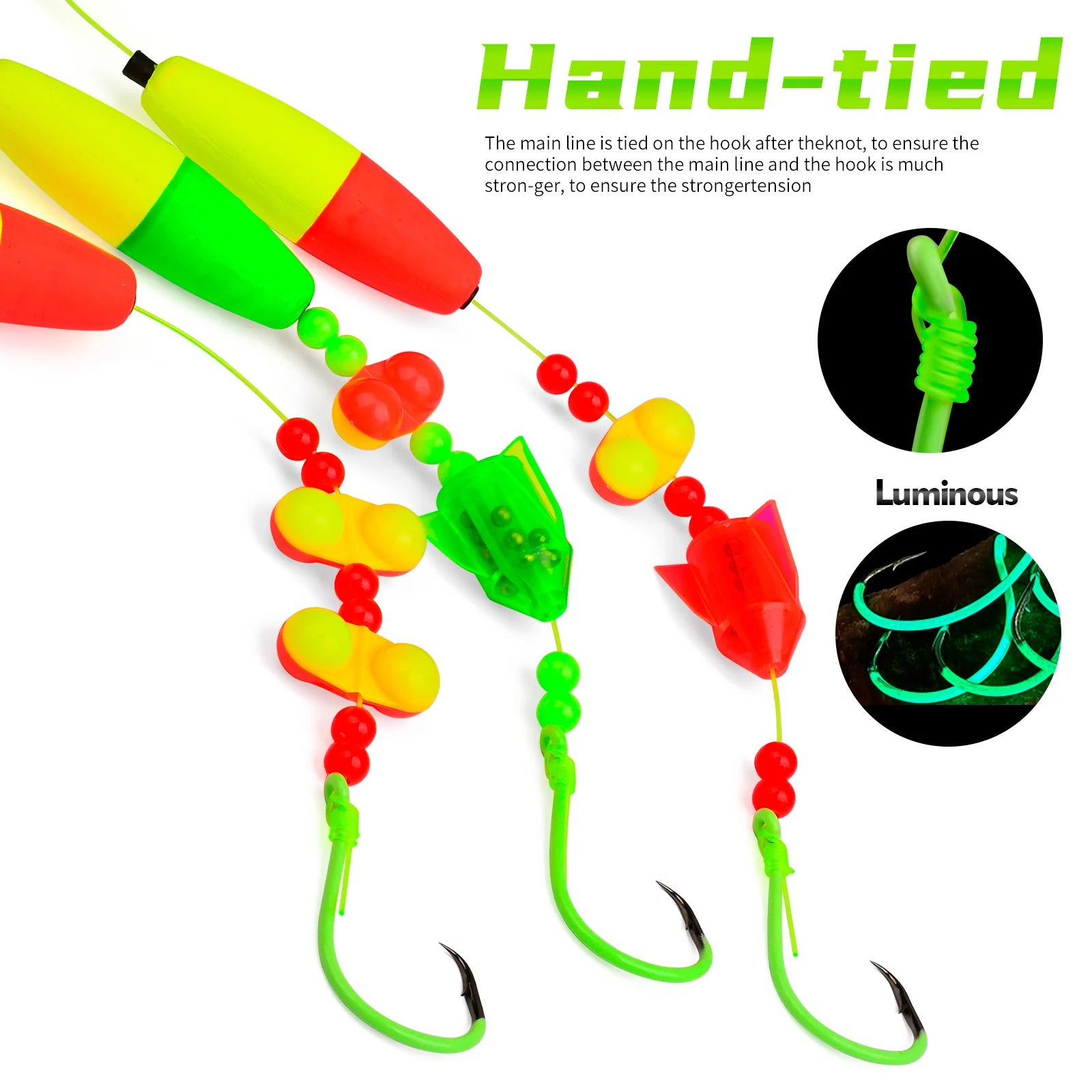 Nova Catfish Float Rigs – Pre-Tied Rattle Rigs with 6/0-10/0 Circle Hooks (5-Pack)