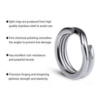 Nova Split Rings Bulk Pack – High-Strength Stainless Lure Connectors, 5 Sizes (200/250pc)