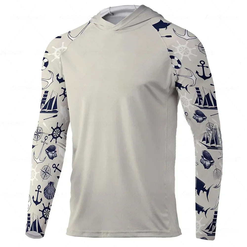UPF 50+ UV Protection Long Sleeve Hooded Fishing Shirt TM688 Nova Fishing & Outdoors