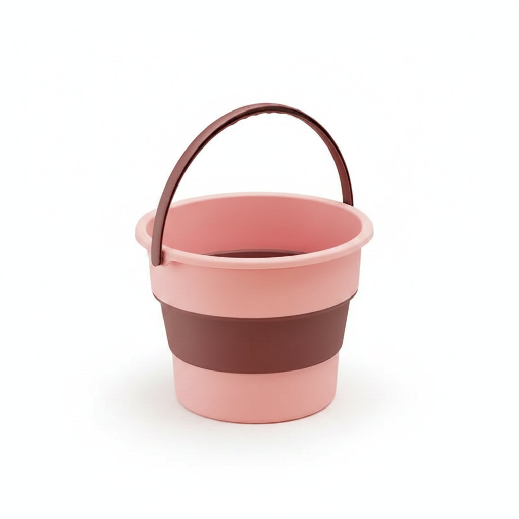 Collapsible Fishing Water Bucket – 5L, 10L & 17L Portable Folding Container Pink-5L Nova Fishing & Outdoors
