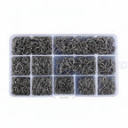 Fishing Hooks Carbon Steel Strong Sharp Silver Circle Fishhook 3#-12# 1600PCS Nova Fishing & Outdoors