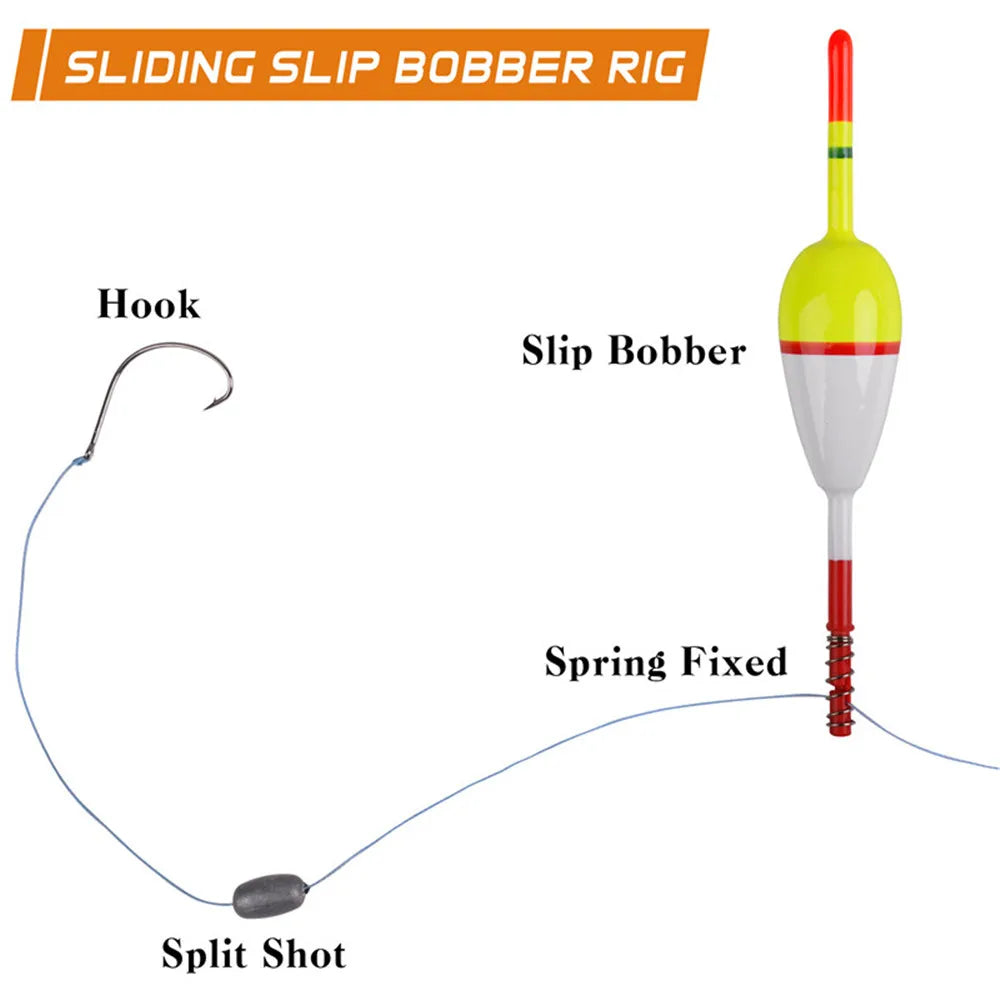 Nova Wood Slip Bobbers – Spring Stick Floats for Crappie & Panfish (5-Pack)