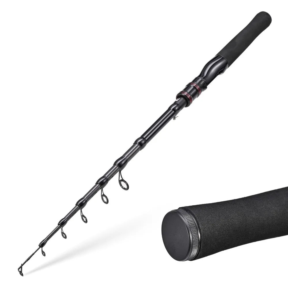 Ultrashort Telescopic Casting Rod – 1.5m–2.1m Carbon Feeder Combo 1.5m-style A Nova Fishing & Outdoors
