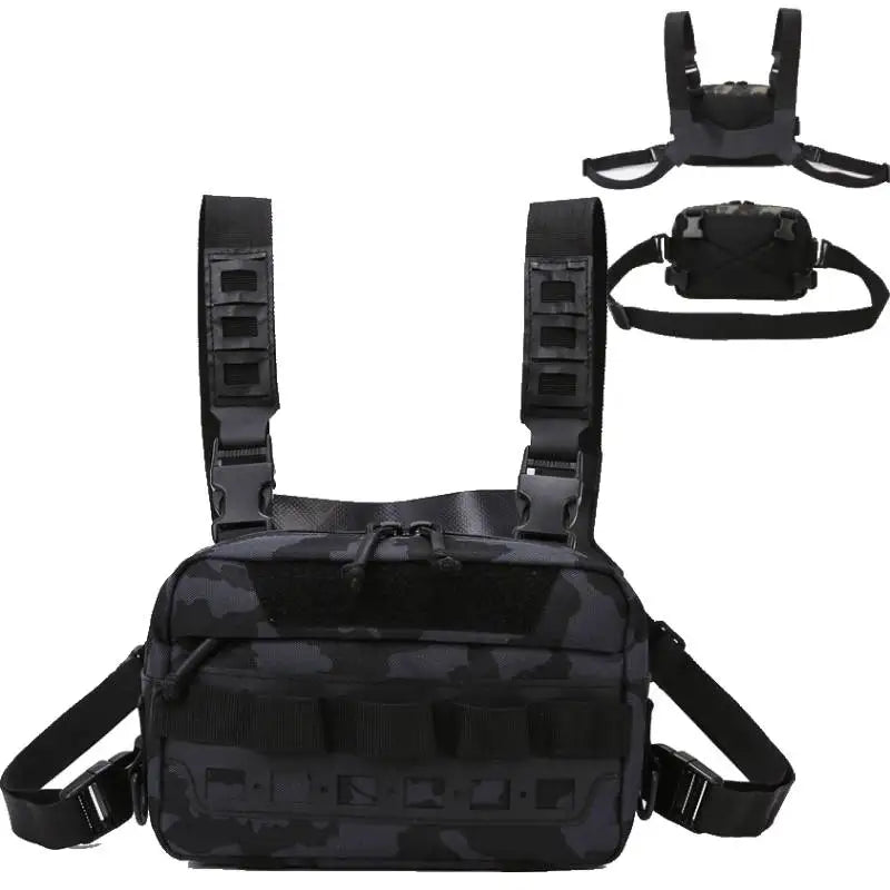 Nova Tactical Outdoor Chest Pack Wearable Fishing Rig and Utility Vest Green Camo Nova Fishing & Outdoors