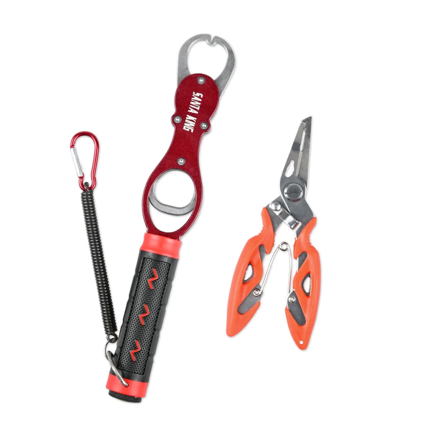 Professional 2-Piece Fishing Plier and Lip Gripper Tool Set Red Kit Nova Fishing & Outdoors
