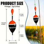 Nova Slip Bobber Kit – Balsa Slide Floats with Bobber Stops for Crappie & Bass (5-Pack)