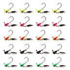 Nova Premium Underspin Jig Heads Kit Multi-Color Willow Blade Swimbait Hooks for Panfish
