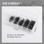 Stainless Steel Snap Connector Pins - 50pc Assorted Sizes 4#-12# for Soft Plastics Nova Fishing & Outdoors