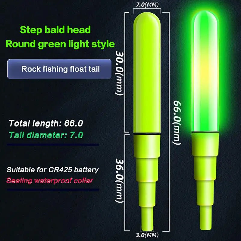 Nova LED Night Fishing Lights – Clip-On Rod Tip & Float Lights, Battery Included (5-Pack) Round 5pcs Green Nova Fishing & Outdoors