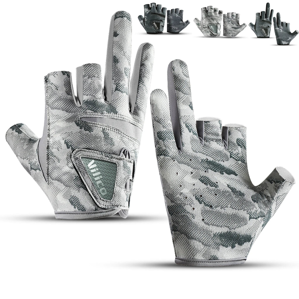 Nova Sun Protection Fishing Gloves – Breathable Anti-Slip Three-Finger Gloves for Men