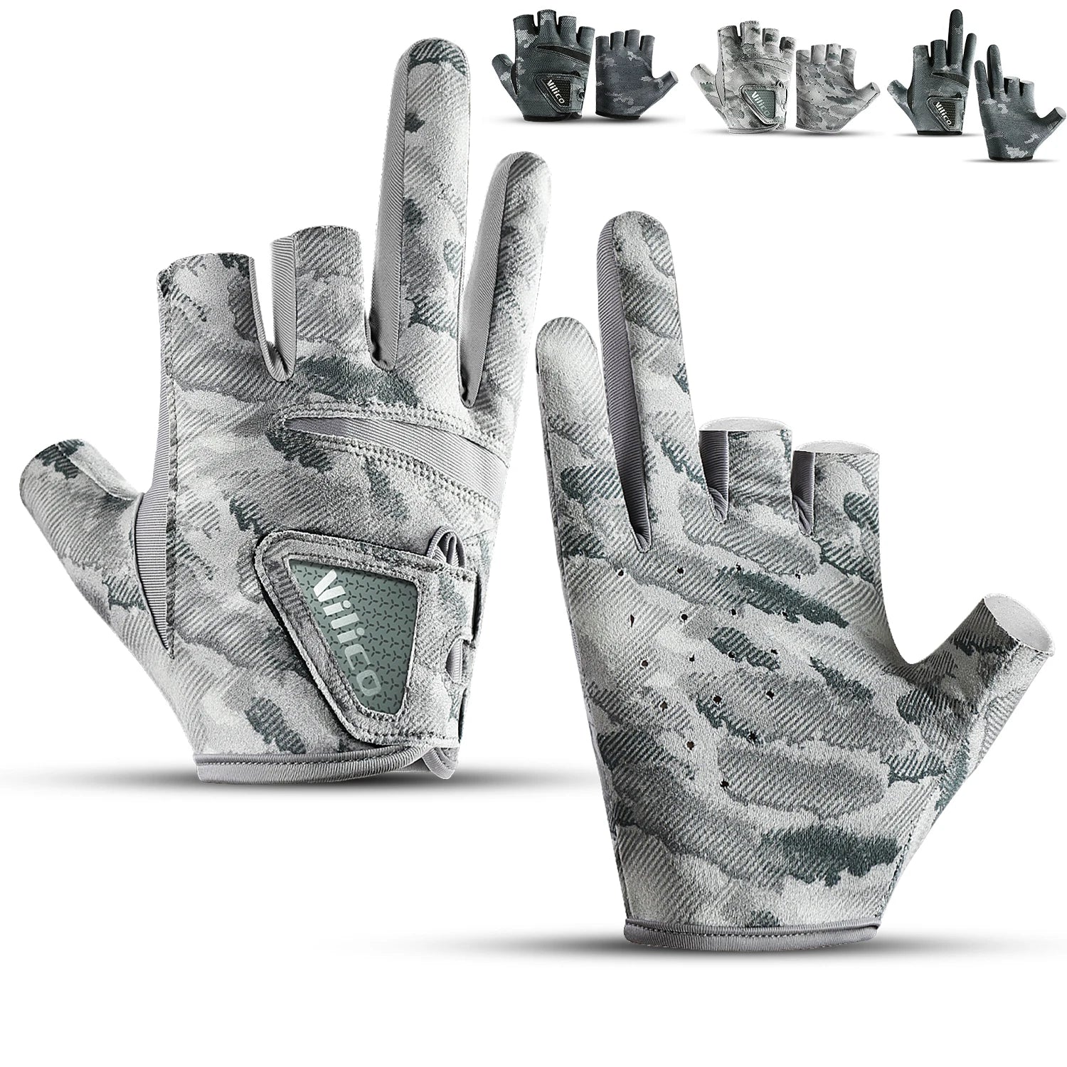 Nova Sun Protection Fishing Gloves – Breathable Anti-Slip Three-Finger Gloves for Men