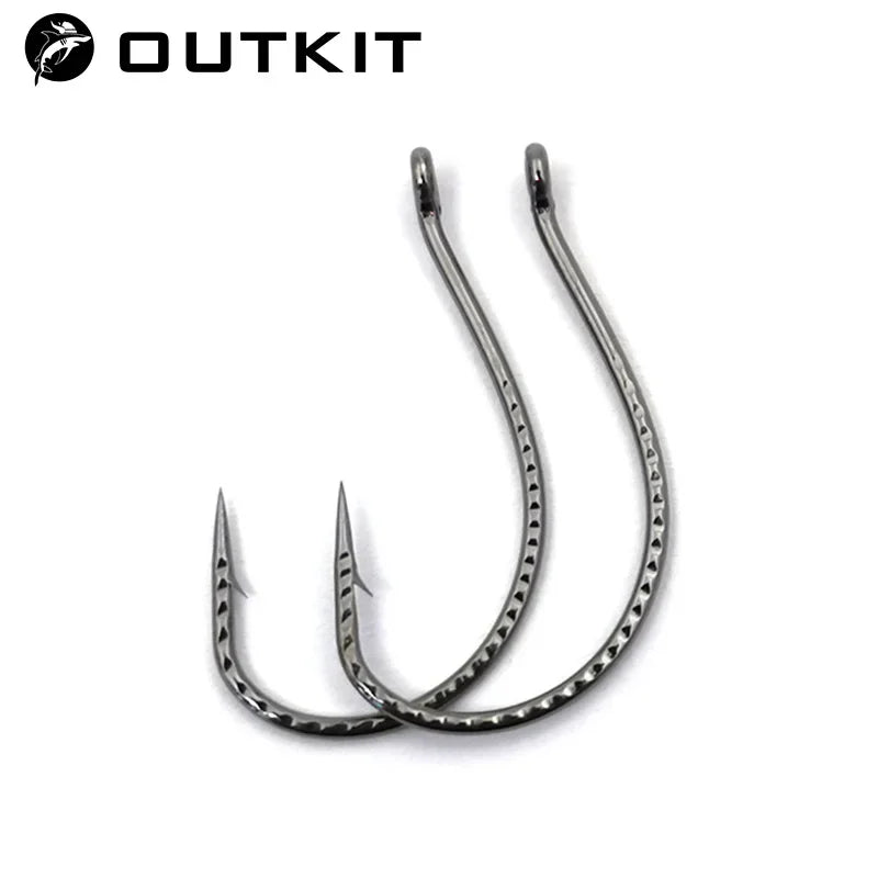 Nova Drop Shot Hooks – Stainless Steel Offset Wacky Hooks for Finesse Bass (10-Pack)