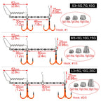 Nova Stinger Rig Kit – UV 2X Treble Hooks with Weighted Swivel for Pike & Bass Swimbaits