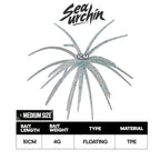 Nova Floating Sea Urchin Soft Lure Set - 2Pcs Radical Spined Finesse Lures - Tear-Resistant TPE Bionic Bait