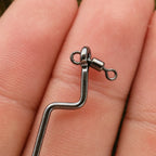 Nova Spin Drop Shot Hooks – EWG Swivel Hooks for Tangle-Free Bass Rigs (10-Pack)