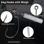 Nova Drop Shot Rig Kit – Pre-Weighted EWG Hooks with Sinker for Bass (5-Pack)