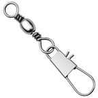 Nova Fastlock Snap Swivels – Pin Bearing Rolling Swivels for Lures, Sizes 2-14 (50/100pc)