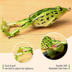5-15 Piece Realistic Topwater Prop-Frog Lures Kit with Weedless Hooks 5-15 Pieces Nova Fishing & Outdoors