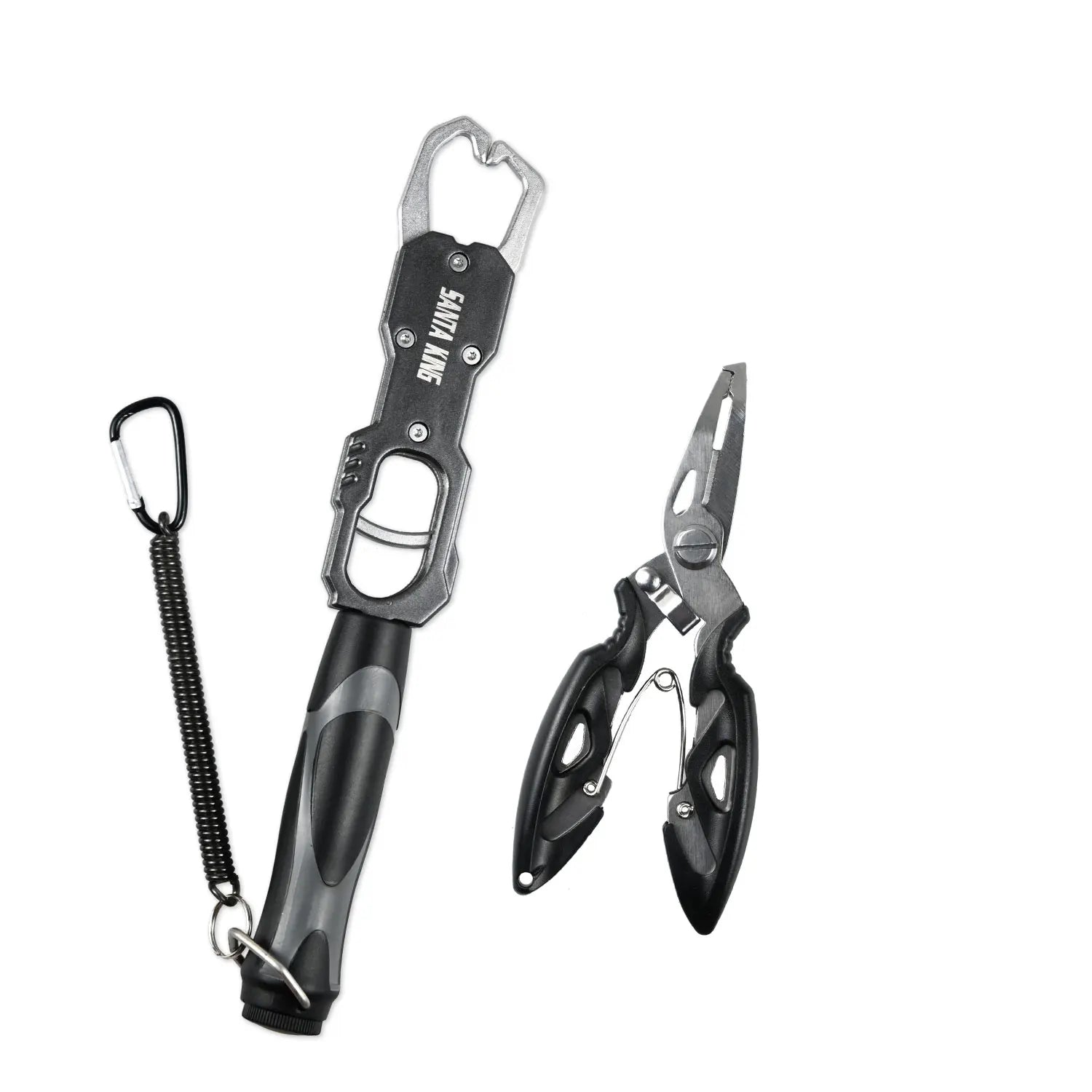 Professional 2-Piece Fishing Plier and Lip Gripper Tool Set Black Kit Nova Fishing & Outdoors