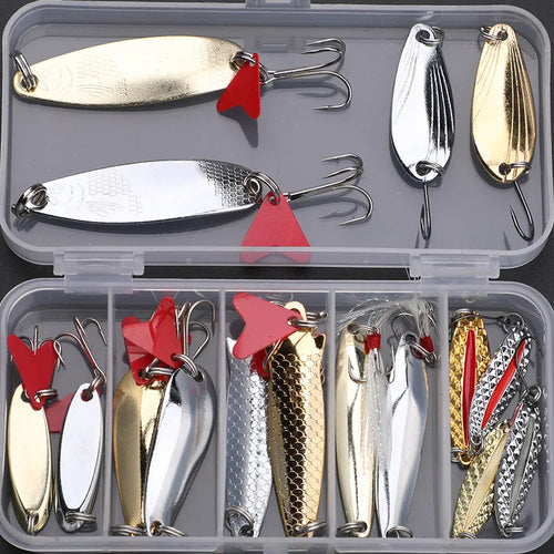 16-Piece Fishing Lure Kit with Tackle Box | Bass & Pike