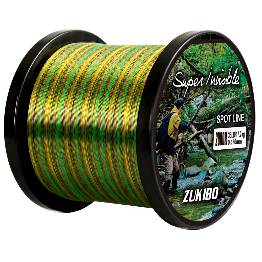 Professional Grade Invisible Spotted Line | 500m & 2000m Bulk Spools Five Colors Nova Fishing & Outdoors