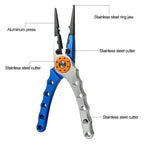 Nova Multifunctional Fishing Pliers Aluminum Alloy Braid Line Cutter Hook Remover Tool with Lanyard
