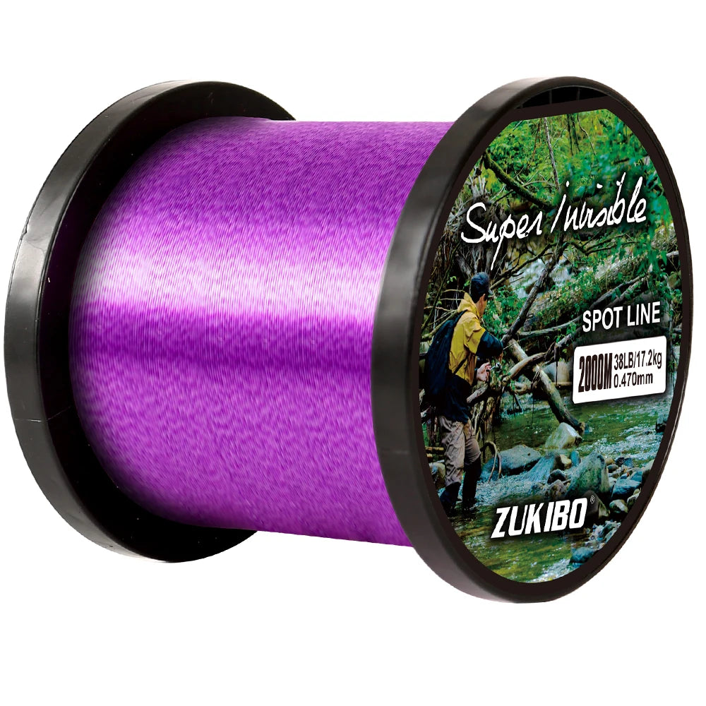 Professional Grade Invisible Spotted Line | 500m & 2000m Bulk Spools Purple Nova Fishing & Outdoors