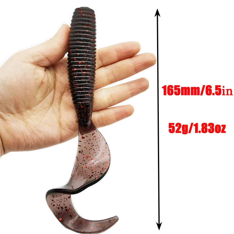 Fishing Lures 165mm/6.5in/52g Soft Artificial Bait Lures Bass Tail Fishing Gear Nova Fishing & Outdoors