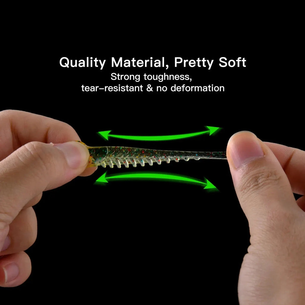 Nova 40pcs Soft Lure Kit 5cm 3.5g Jig Head Hook with Fishing Tackle Box