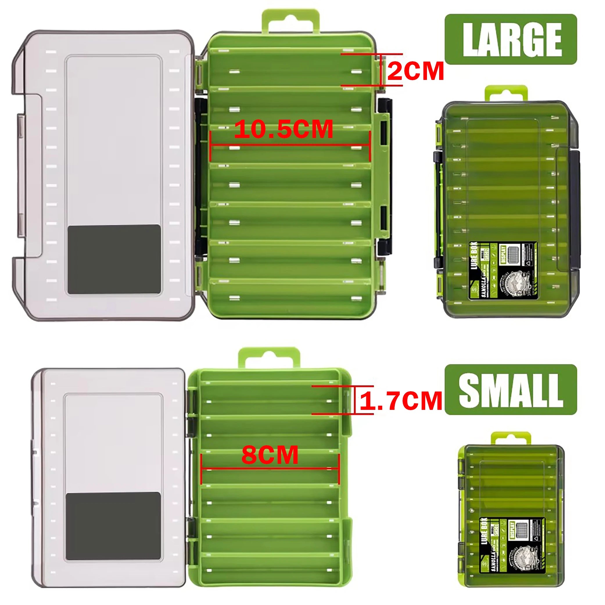 Double-Sided 14-Compartment Fishing Tackle Organizer