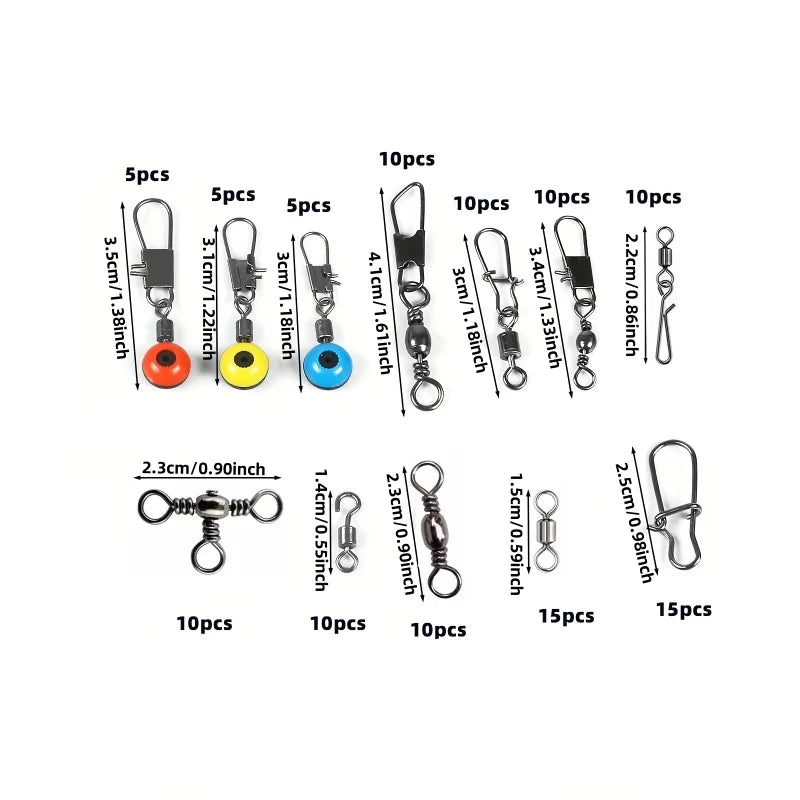 Nova 115-Piece Ultimate Terminal Tackle Kit – Quick-Change Swivels, Snaps, and Connectors for Bass & Walleye Nova Fishing & Outdoors