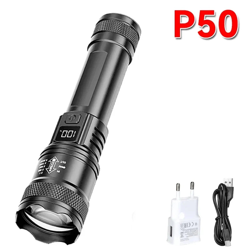 Nova 2000LM High-Power Tactical Flashlight Waterproof Searchlight for Camping Fishing Hunting Package B Nova Fishing & Outdoors