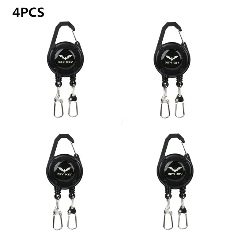 Dual Clip Fishing Buckle – Secure Gear Organizer 4pcs in black Nova Fishing & Outdoors