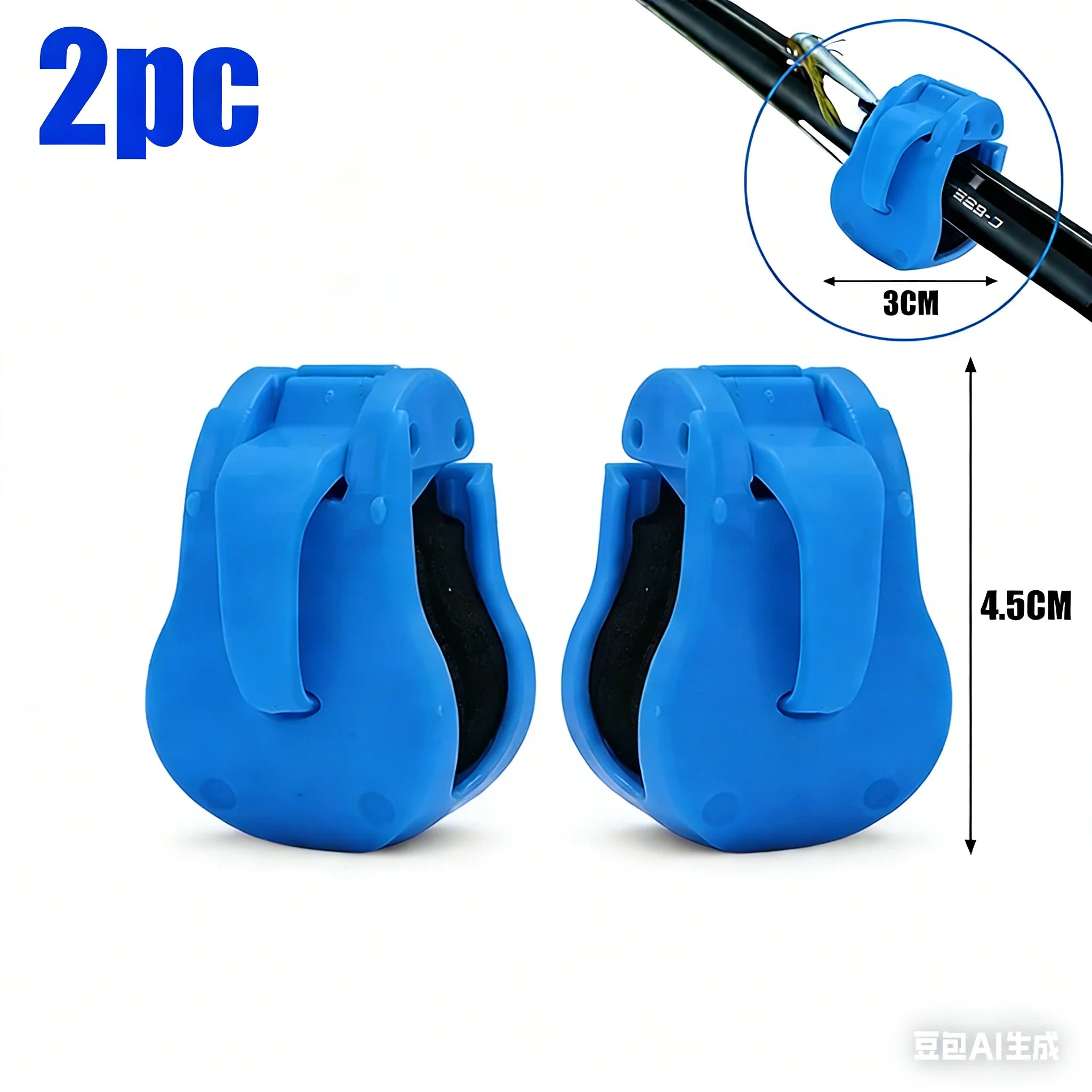 Ultimate Rod Secure Clip & Hook Keeper Blue-2pc Nova Fishing & Outdoors