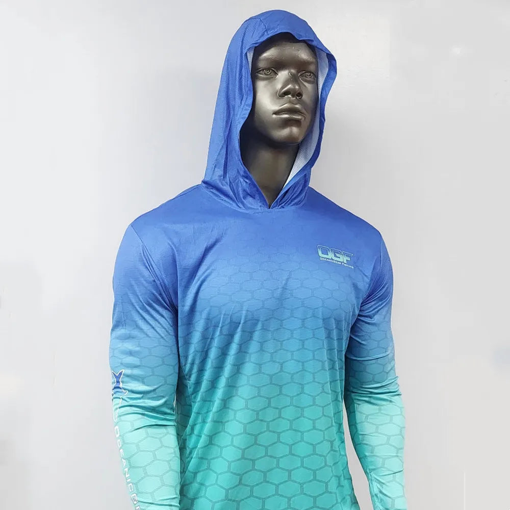 Nova Men’s Sun Protection Sailing & Fishing Shirt Hooded Quick-Dry