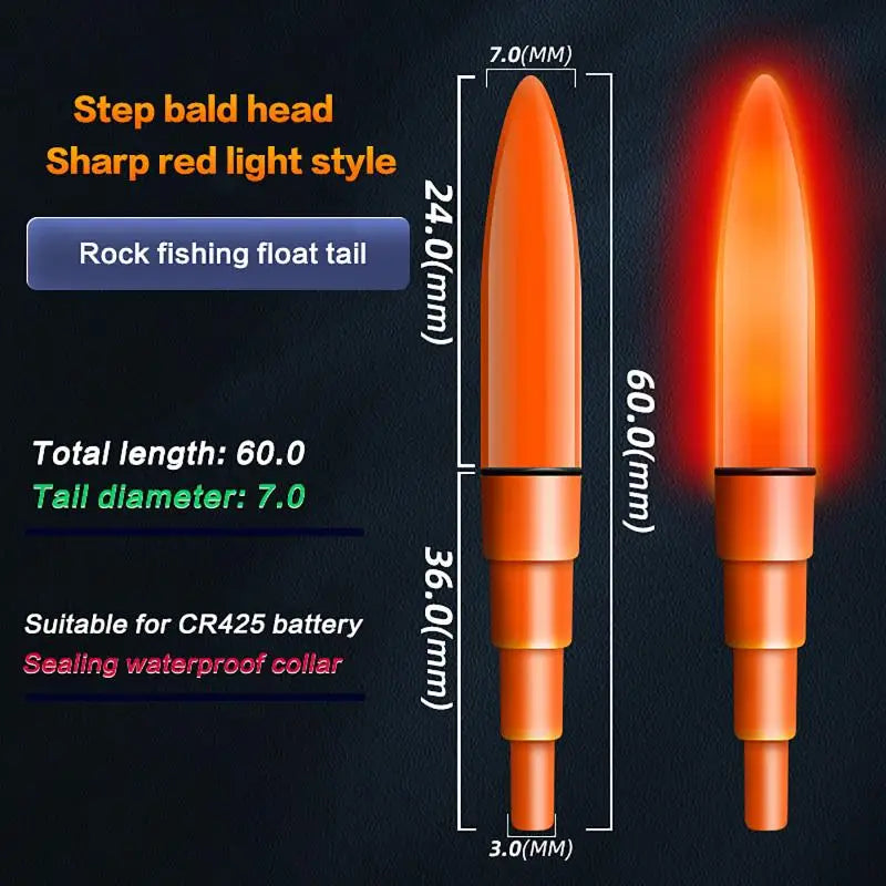 Nova LED Night Fishing Lights – Clip-On Rod Tip & Float Lights, Battery Included (5-Pack) Pointed 5pcs Red Nova Fishing & Outdoors