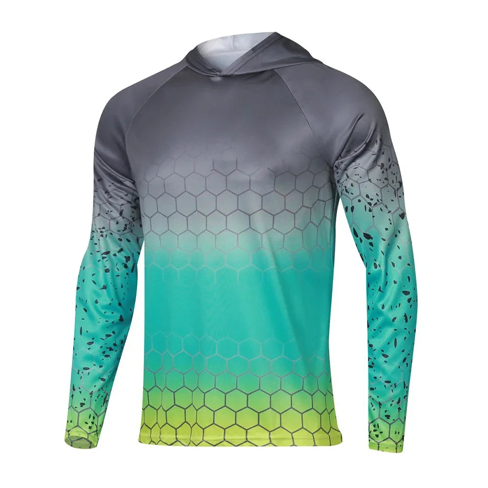 Nova Men's Long Sleeve Fishing Hoodie Quick Dry Breathable UPF 50+ UV Sun Protection T-Shirt TM-88 Nova Fishing & Outdoors